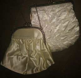 Vintage satin and beaded night purse