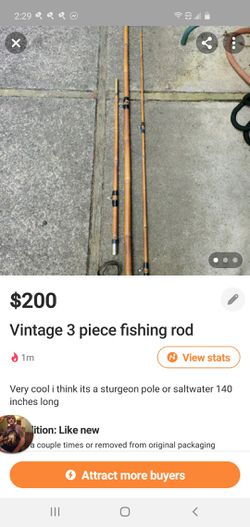 Big Vintage Bamboo Fishing Pole for Sale in Damascus, OR - OfferUp