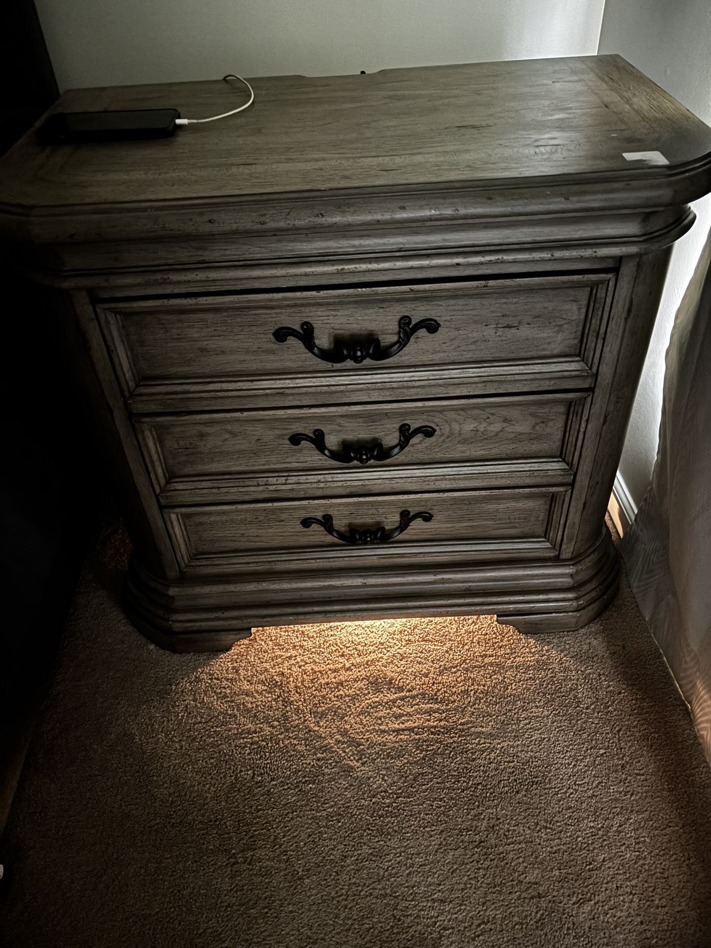 Hamilton Nightstand with Touch Lighting, Hidden Storage & Cedar-Lined Drawers