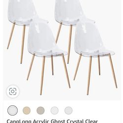 New CangLong Acrylic Ghost Crystal Clear Seat Set of 4