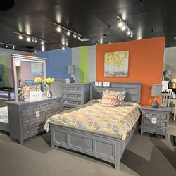 Full Bed, Dresser, Mirror And Nightstand 