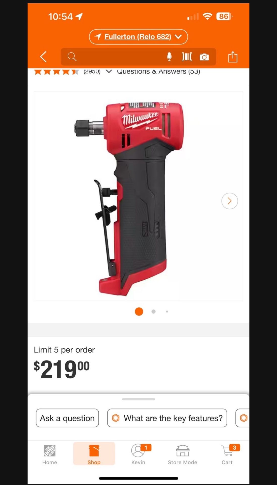 Milwaukee M12 Right Angle Die W/FREE 2.5 Battery $220 New in Box