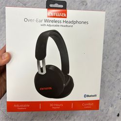 NWT Aiwa Over-Ear Wireless Headphones