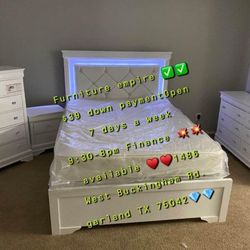 Bedroom Queen, Size Dresser Mirror,  Nightstand