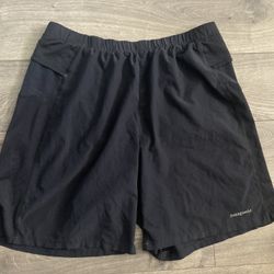 Patagonia Strider Pro Running Shorts Mens Medium Black Athletic Lined Jogging