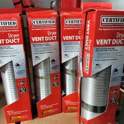 Dryer Vent Duct 5 feet (w/ Two 4" Vent Clips)