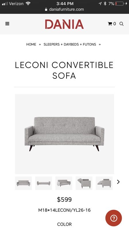 Dania Leconi sleeper sofa
