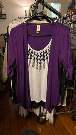Purple And White Sequin Sparkly