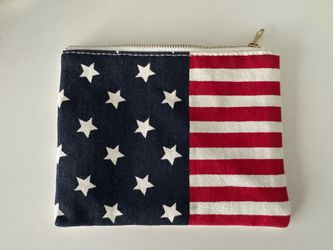 4th of July Patriotic Purse Pouch Red White Blue
