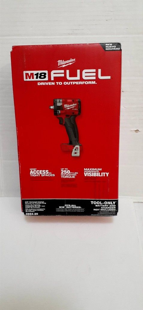 Milwaukee M18 FUEL GEN-3 18-Volt Lithium-Ion Brushless Cordless 3/8 in. Compact Impact Wrench with Friction Ring (Tool-Only)Brand New Cash Or Zelle