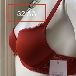 NEW 32AA Auden Plunge Pushup Red Bra for Sale in Katy, TX