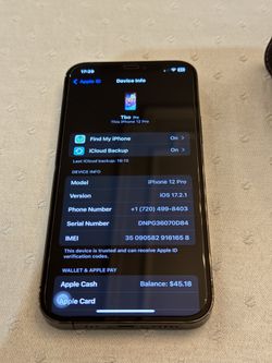 Unlocked Apple iPhone 12 Pro One Owner