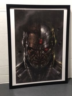 Framed 12X16 Justice League Odyssey #11 Cyborg DC comics Art Print By Lucio Parrillo