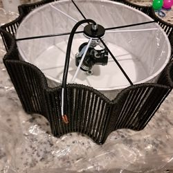Rattan Ceiling Light Fixtures Flush Mount,3-Light Boho Light Fixtures