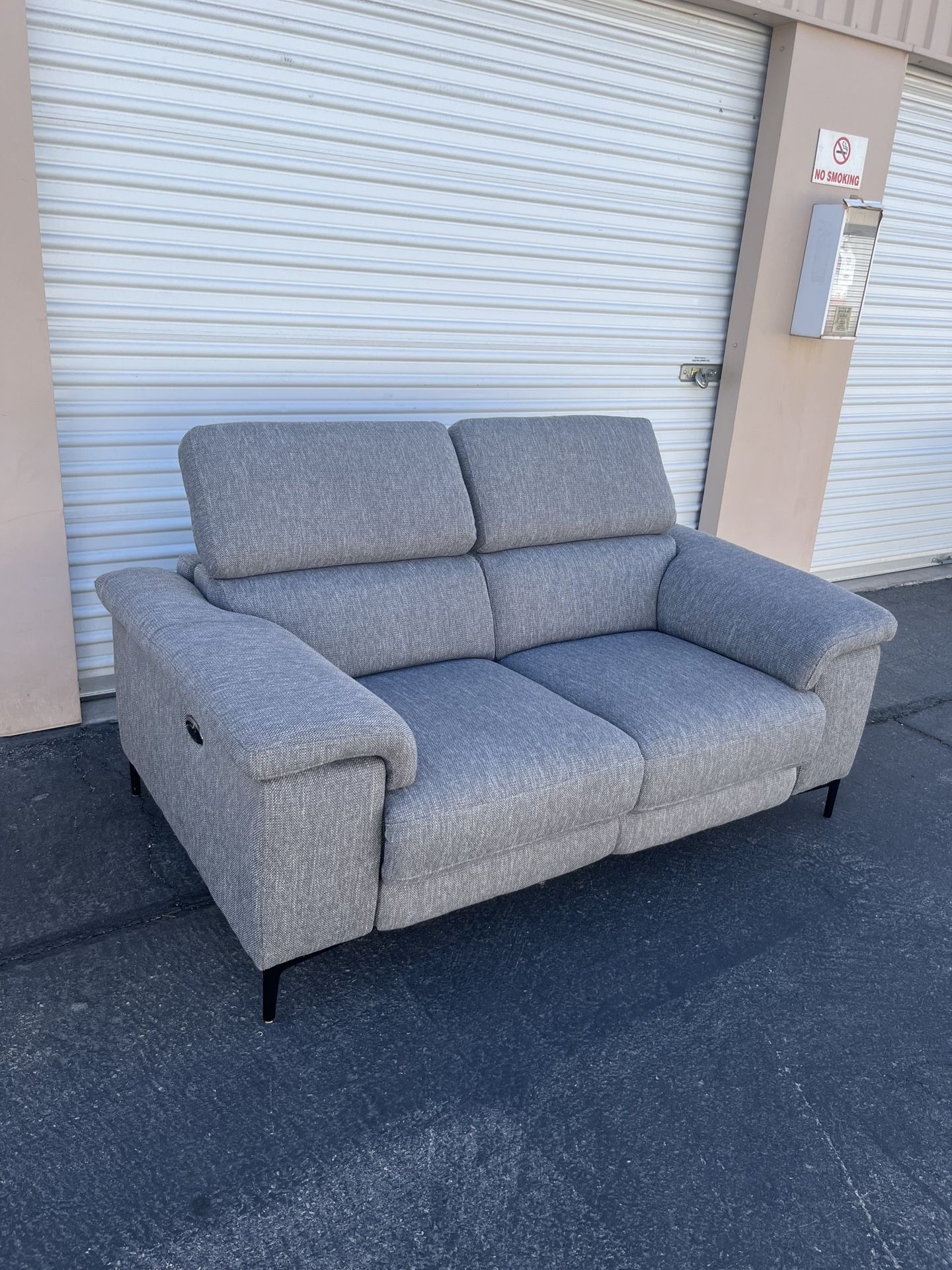 Gray Living Spaces Reclining Loveseat ( Can Deliver For $10 )