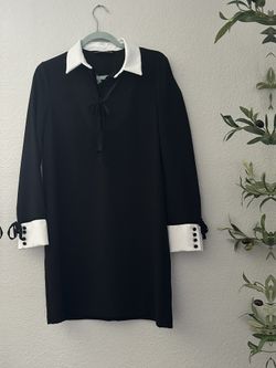 Polo Collar Dress Long Sleeves