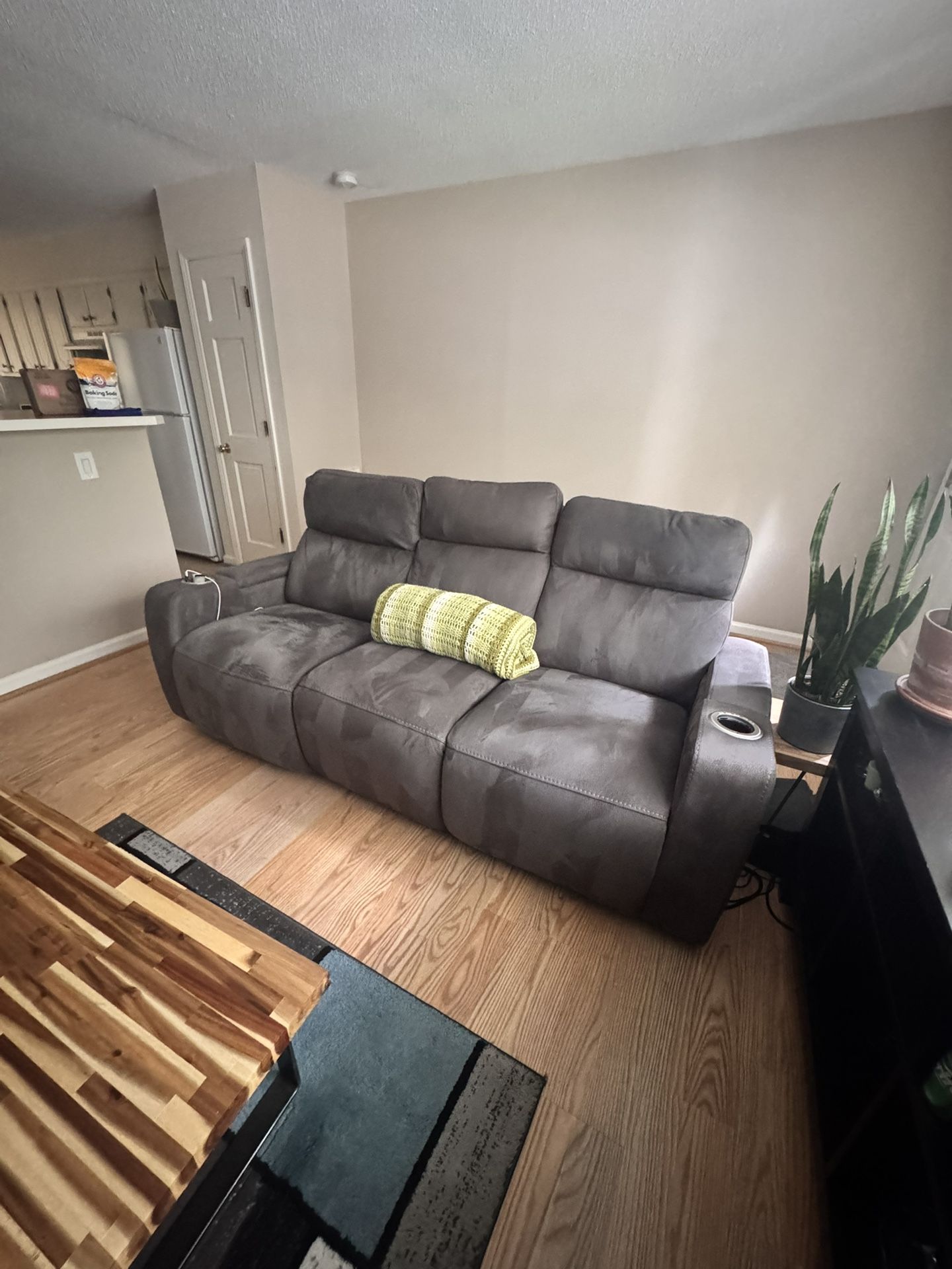Gray Reclining Sofa