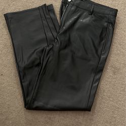 Faux Leather Straight Pant