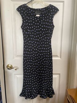 S.L. Fashions Petite Polka Dot Midi Dress