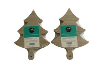 NWT Chalk Couture 2  9.5"  Decorative Tree Cutting Boards