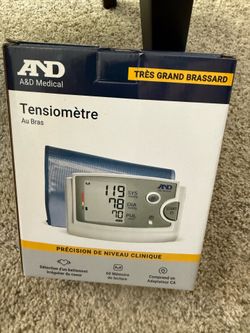 A & D blood pressure monitor with extra large cuff