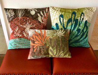Set of three throw pillow covers