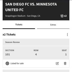 2 San Diego Fc Tickets 4/11