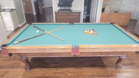 Olhausen Slate Marble 9x5' Pool Table with accessories and cover