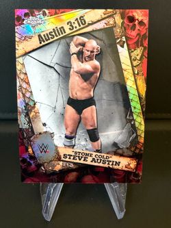 Topps Chrome Stone Cold Steve Austin “Austin 3:16” Red Refractor /5