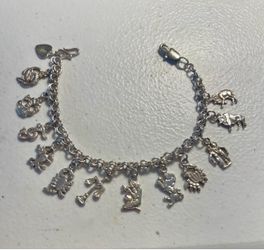 Sterling zodiac bracelet