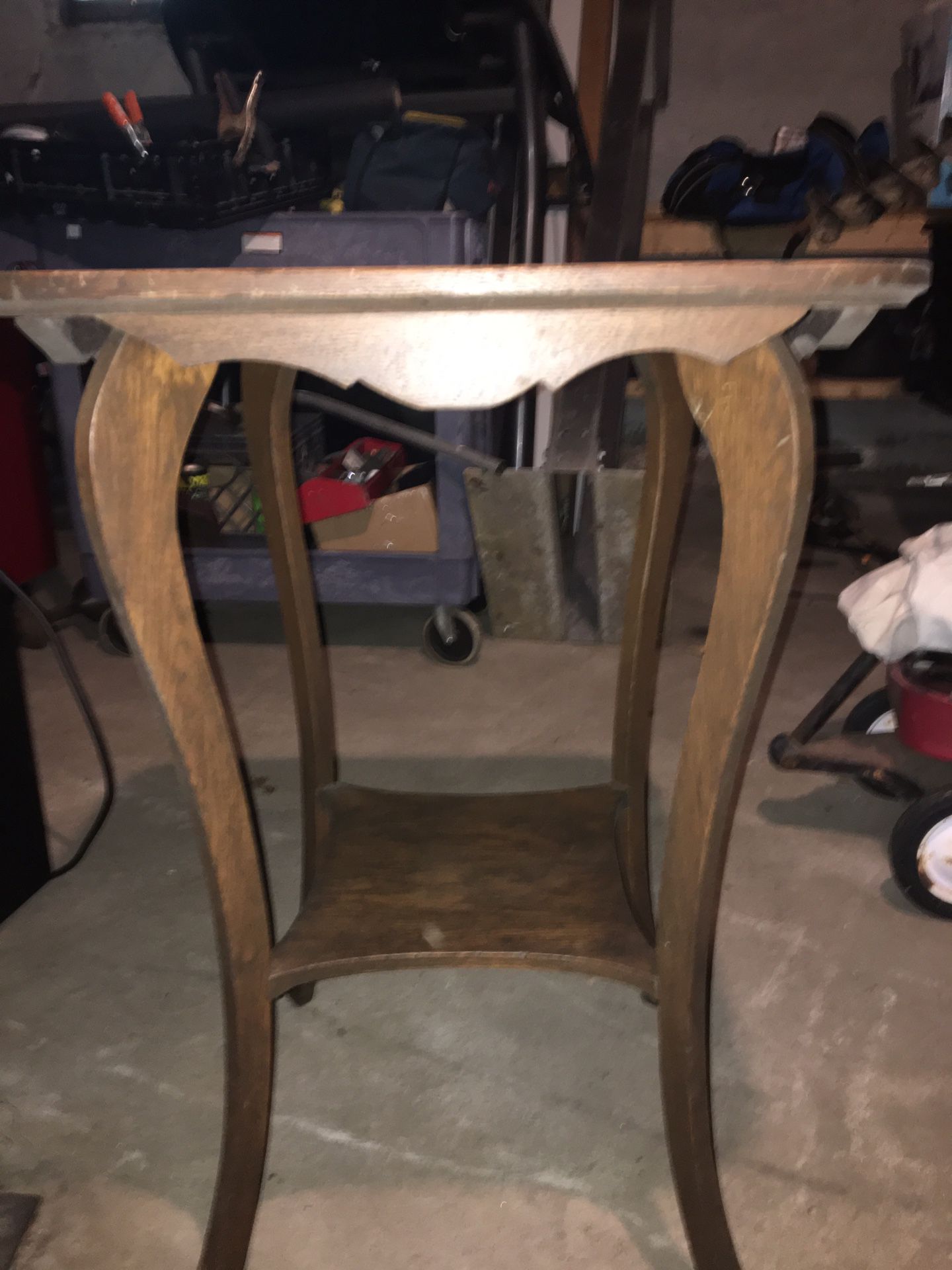 Antique tall oak table