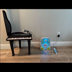 Toy Piano And Kids Singing Machine Both With Mics