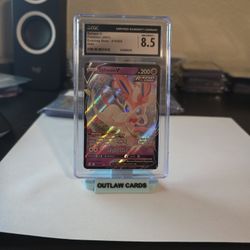2021 POKEMON SYLVEON V HOLO 074/203 CGC 8.5