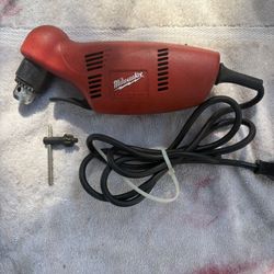 Milwaukee Hvy Duty 3/8” Right Angle  Vari Speed Reversing Drill-0375-1-Clean, Chuck Key, 8’ Cord