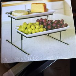 Modern White 2 Tiered Server