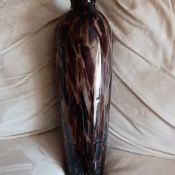Tortoise Shell Glass Murano Vase 