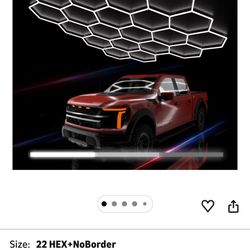 Hexagon Garage Lights : 3 Level Dimmable 581W Tube 22 Grids Hexagon LED Lights - Easy Install 6500K Super Bright Hex Light for Warehouse, Car Detailin