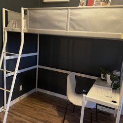 Ikea Vitval Loft Bed W/desk