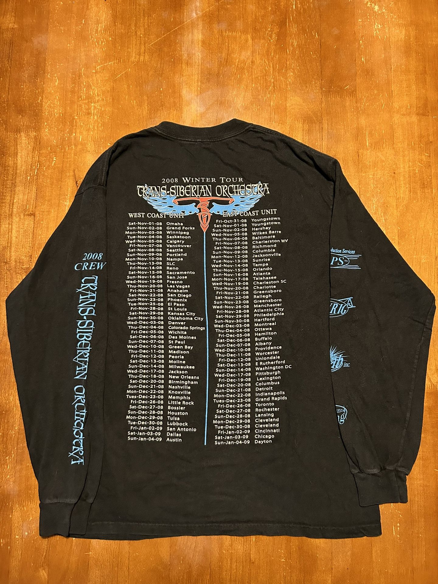 Trans-Siberian Orchestra Tour Crew Shirt