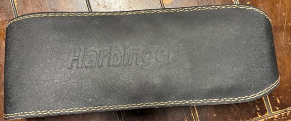 Harbinger Weight Lifting Belt Size Large Padded Leather Contoured 6"