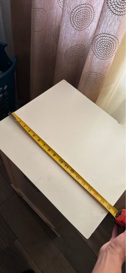 Move away sale! White wooden towel holder slider for bathroom or laundry drawer