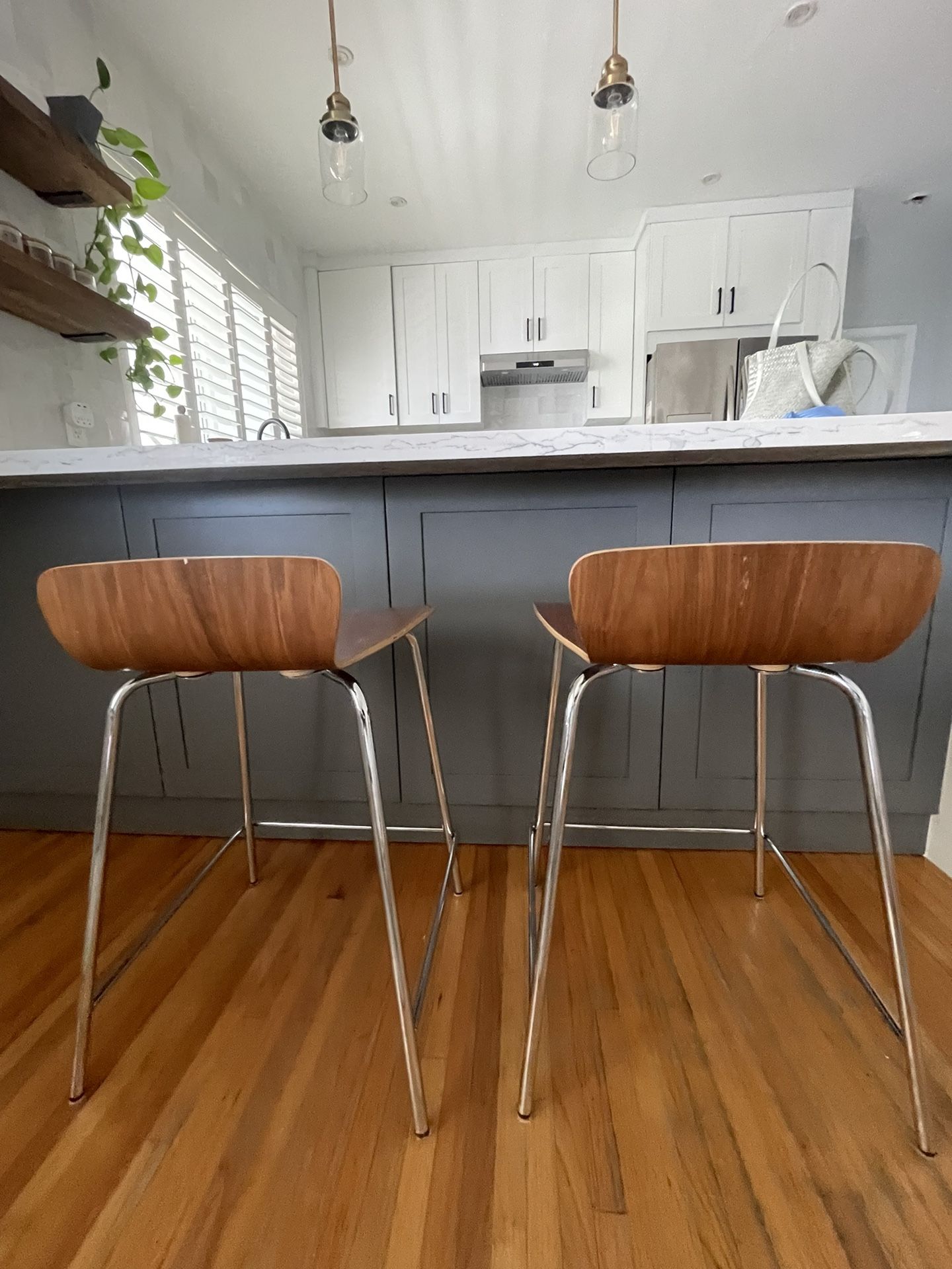 Crate & Barrel - Set Of 2 Counter Stools