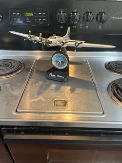 Flying Fortress model with alarm clock