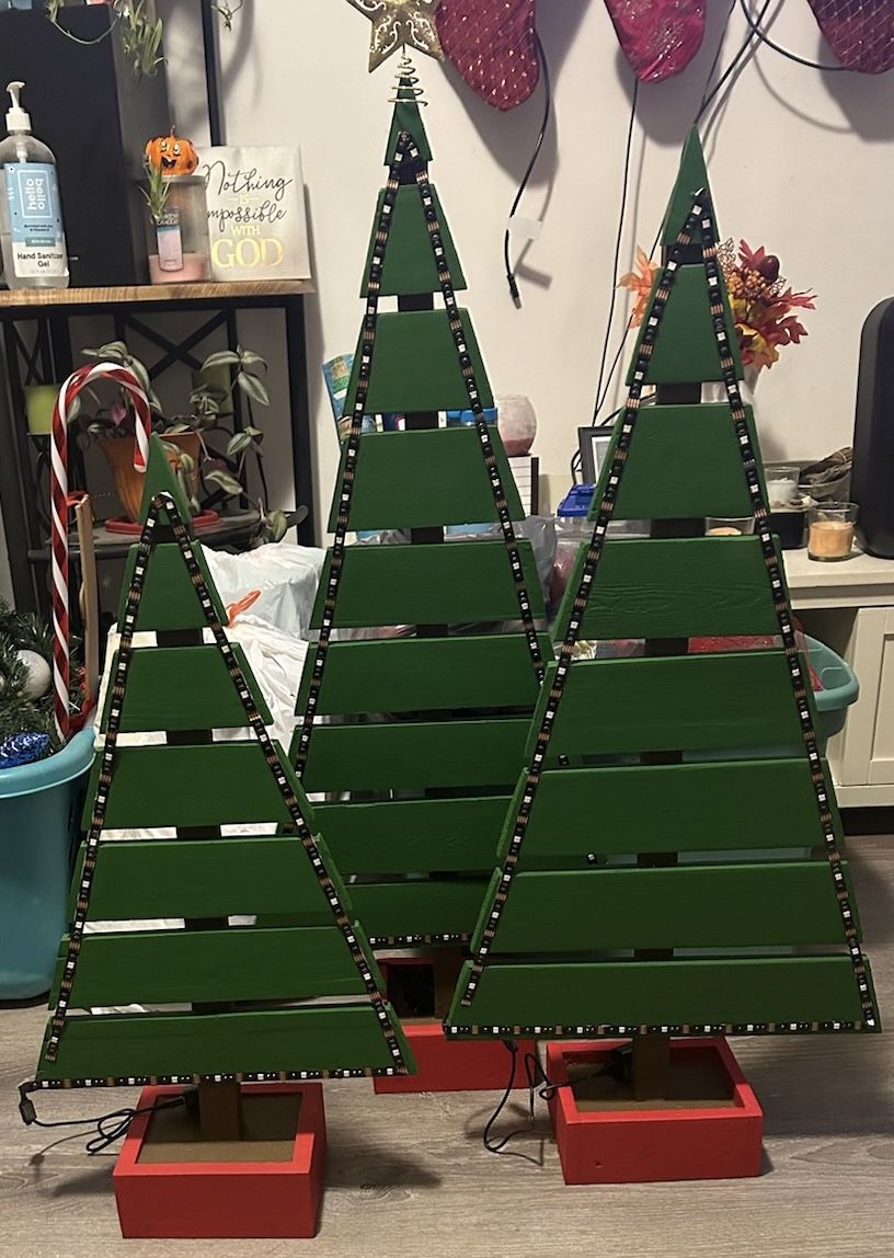 Hand Crafted, Home Made Wooden Christmas Trees (Customizable)