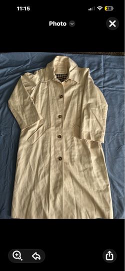 Cream Button-Front Trench Coat