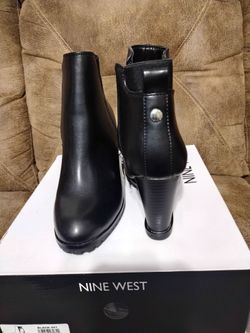 Nine West Black Heeled Ankle Boots