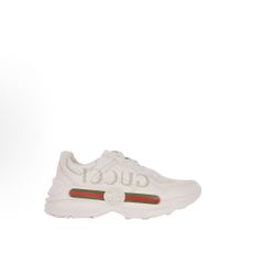 GUCCI Gucci Rhyton Leather Logo Lace Round Toe Non-slip Wear-resistant Low-top Toddler Shoes Ivory Infants and Toddlers（s买家38）27