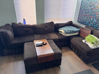 Lovesac seat w/ brown cover