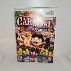 Nintendo Wii video game Carnival Games with case and manual.... untested but disc looks good 
