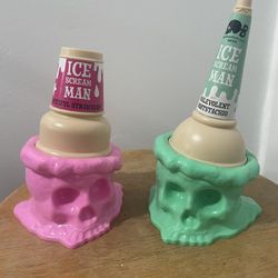 Target Bullseye’s Playground Halloween Ice Cream Melting Skulls Pink Green 2024